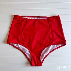 Kortni Jeane tomato red high waisted bottoms